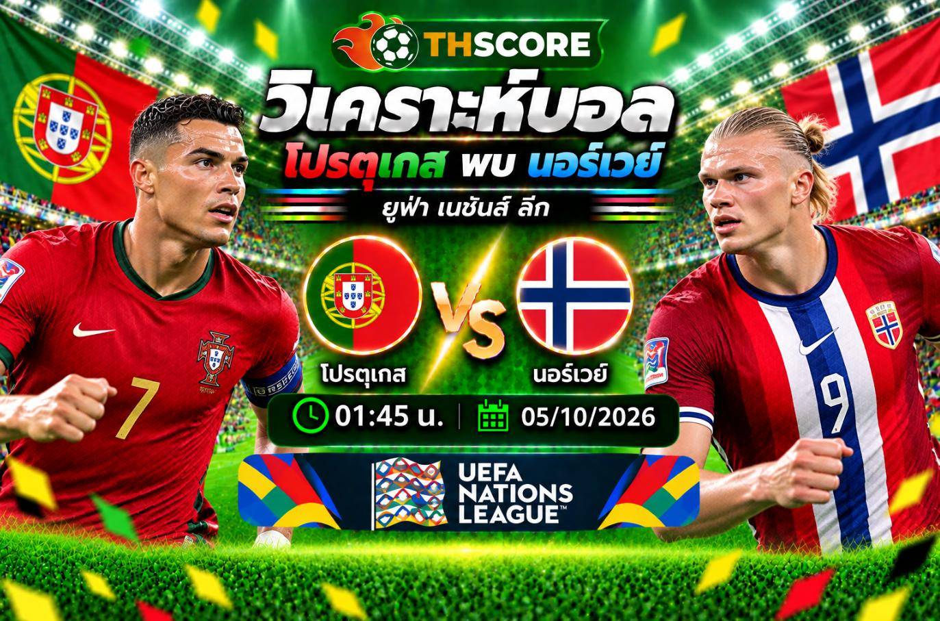 วิเคราะห์บอล โปรตุเกส พบ นอร์เวย์ 01:45 05/10/2026 – ยูฟ่า เนชันส์ ลีก